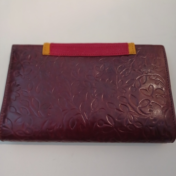 SOLD!! Leather Embossed Clutch - Picture 2 of 4